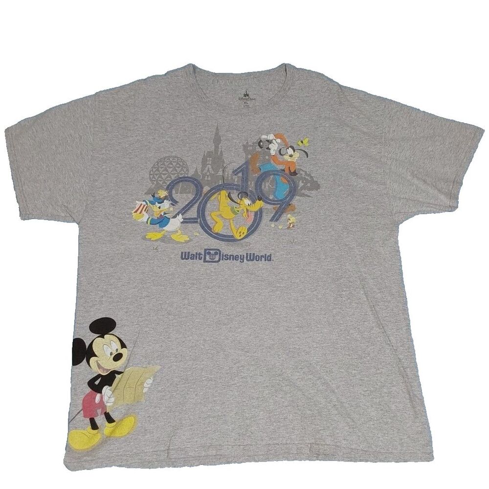 Disney Parks Walt Disney World 2019 T Shirt Size XL gray